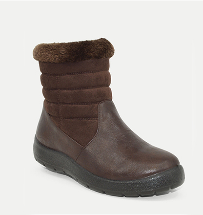 Wide Fit Mock Suede Zip Boot - LJ918